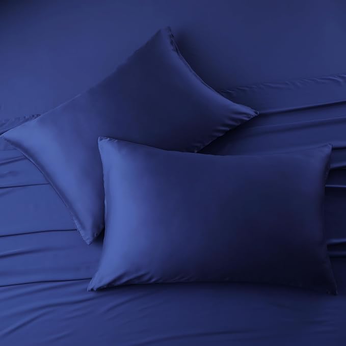 2 Pack Cooling Pillow Cases, Viscose Derived from Bamboo Pillow Protectors King - Image 7