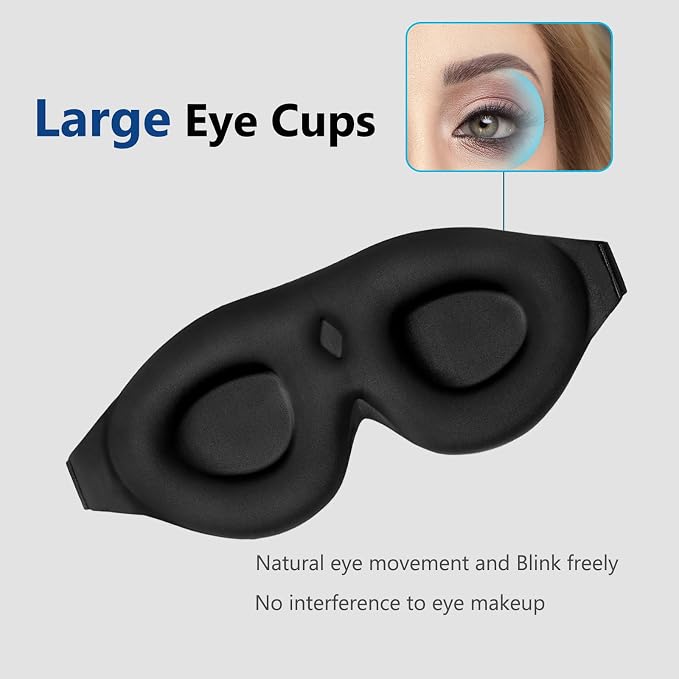 ALASKA BEAR Sleep Mask Memory Foam Contoured Eye Cups - Image 3