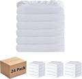 White Bulk Twin Fitted Sheet Only Deep Pocket 24 Pack, Quick Sort Bottom Bed by Culve