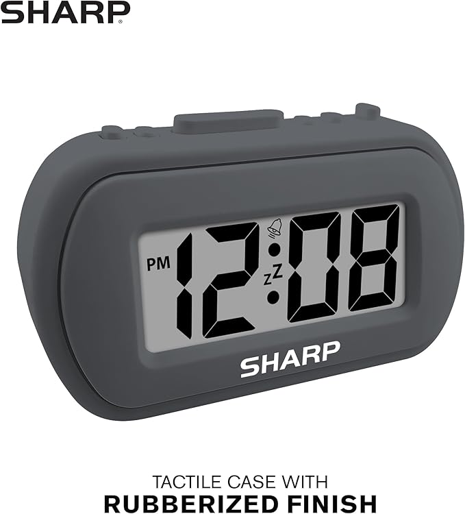 Sharp Digital Alarm Clock – Tactile Plastic Case - Image 2