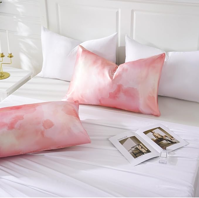 MR&HM Satin Pillowcase for Hair and Skin, Silk Satin Pillowcase 2 Pack - Image 5