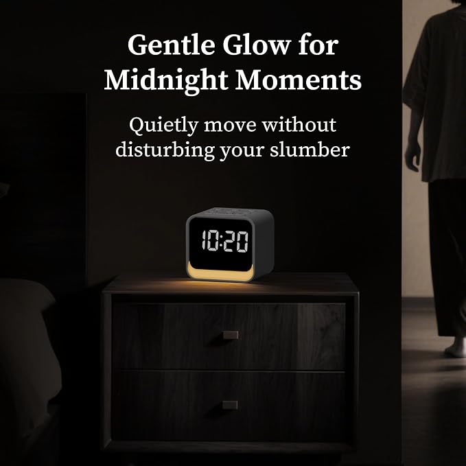 HOUSBAY Wooden Sound Machine Alarm Clock - Image 5