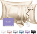 100% Silk Pillow Cases 2 Pack King Size Mulberry Silk Pillowcase Set of 2 by WLOSJ