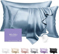 100% Silk Pillow Cases 2 Pack Standard Size Mulberry Silk Pillowcase Set of 2 by WLOSJ