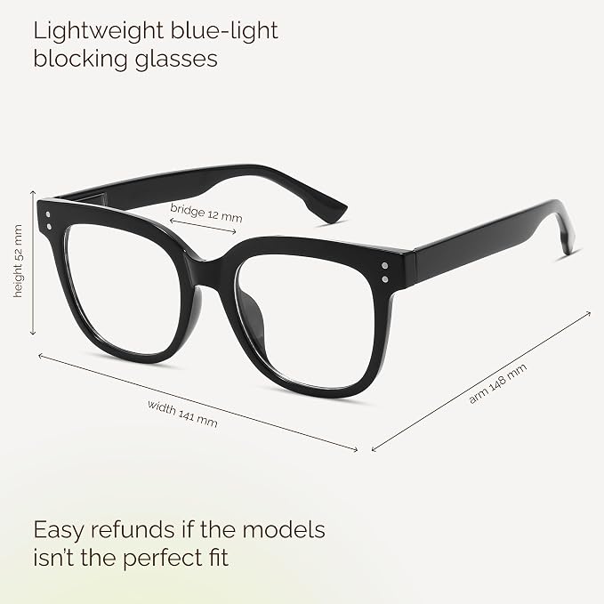 miyya Blue Light Glasses for Women & Men – Oversized UV & Blue Light Blocker - Image 2