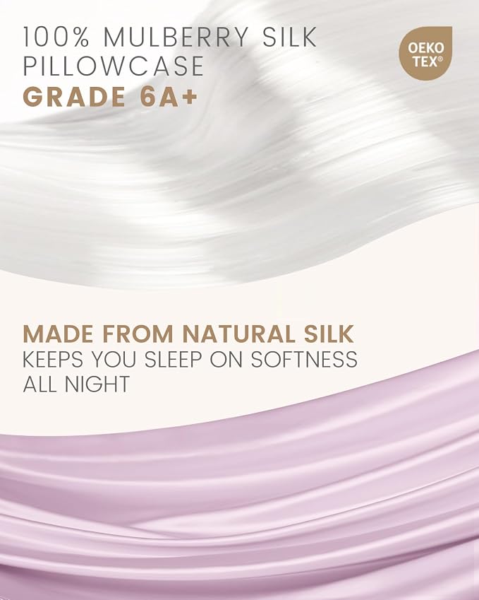 THXSILK Set of 2 100% Mulberry Silk Pillowcase - Image 2