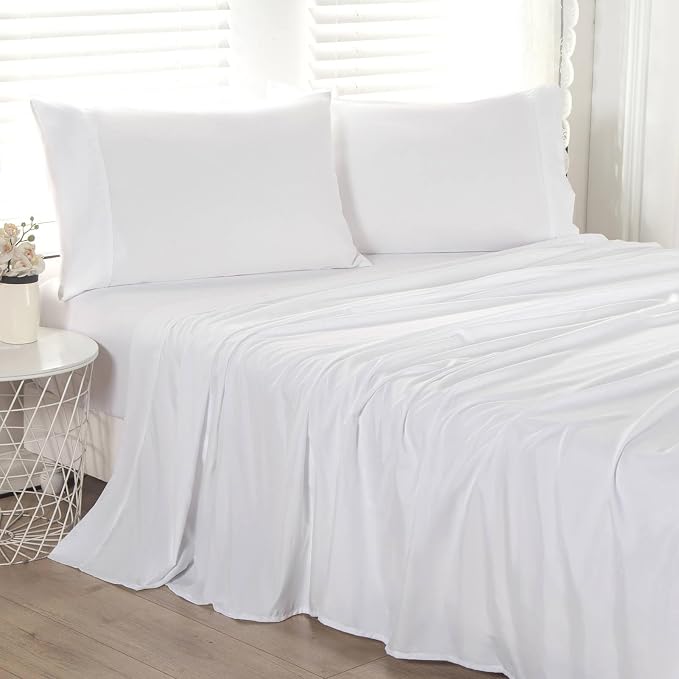 Kingnex Oversized King Flat Sheet 132x110 - Image 2