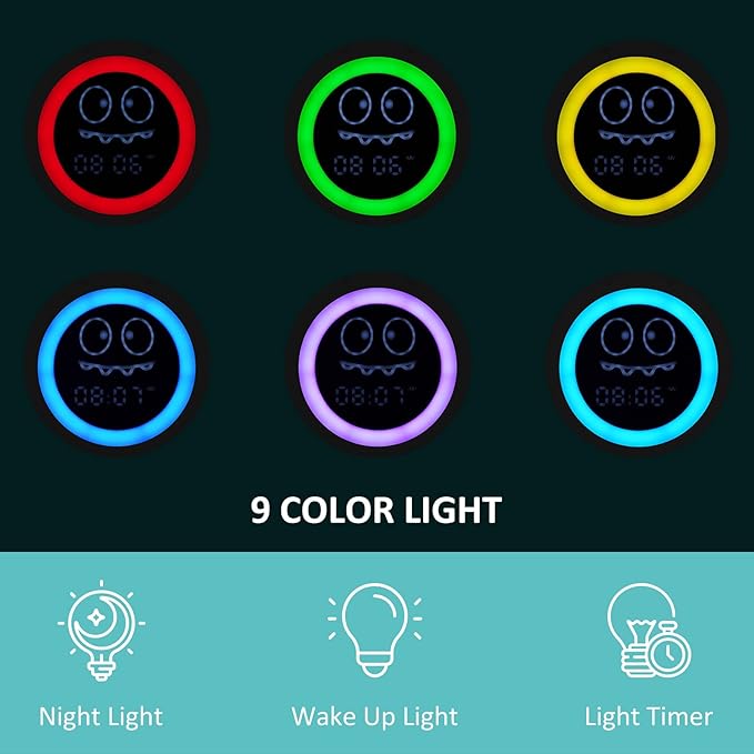 Kids Alarm Clock, Toddler Sleep Training Clock - Image 3