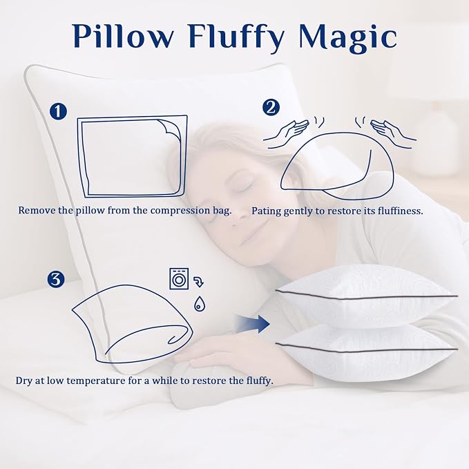 JOLLYVOGUE Euro Pillows for Sleeping, Soft and Supportive Throw Pillows for - Image 6