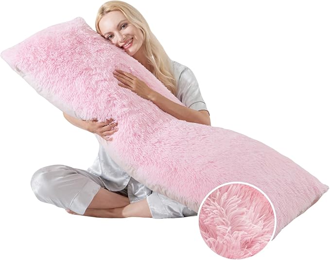WSOFRLAC Knee Hip Pillow for Side Back Sleepers 20x54 Kids Pink Body Pillow by WSOFRLAC