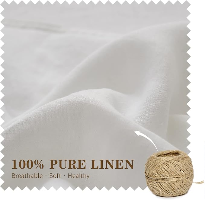 Simple&Opulence 100% Linen Lumbar Pillow Cover 12 x 20 Inches Set of 2 - Image 2