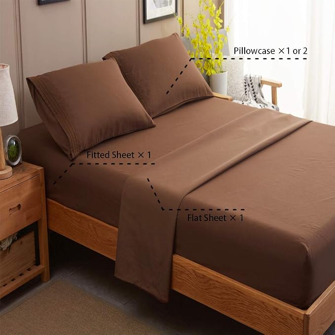 SONORO KATE Bed Sheet Set Super Soft Microfiber 1800 Thread Count Luxury - Image 2