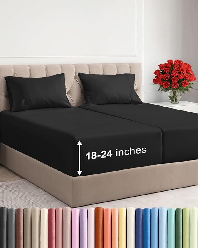 Extra Deep Split King Sheet Set by CGKUnlimited