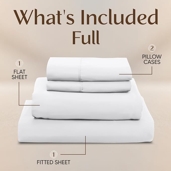 Utopia Bedding Full Size Sheet Set – 4 Piece Bed Sheets, Soft and Breathable - Image 3