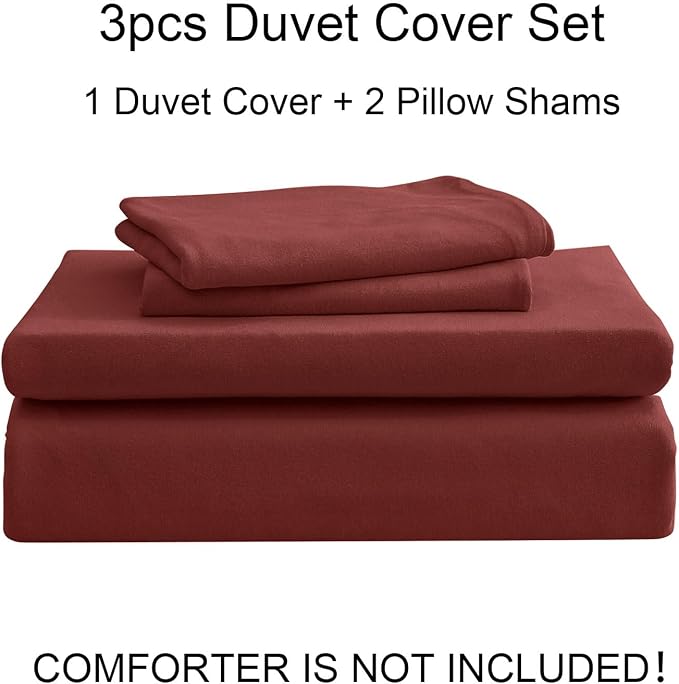 PURE ERA Jersey Knit Duvet Cover Set 100% T-Shirt Cotton Super Soft Comfy 3pc - Image 7