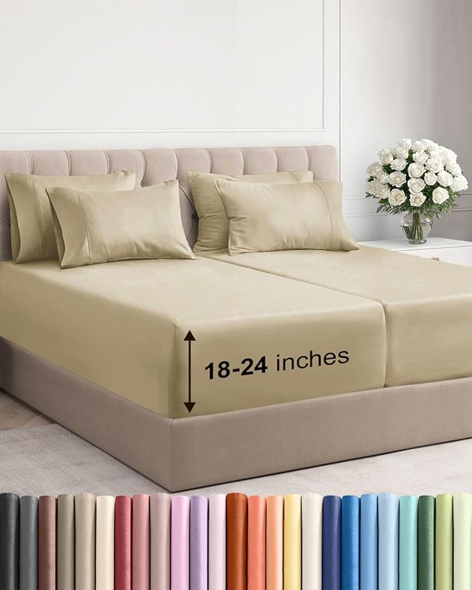 Extra Deep Split King Sheet Set by CGKUnlimited