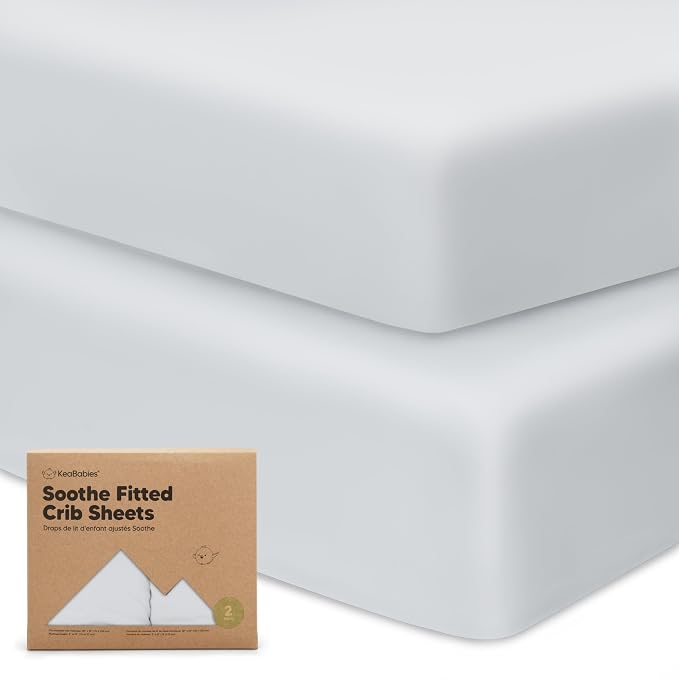 KeaBabies 2-Pack Organic Crib Sheets by KeaBabies