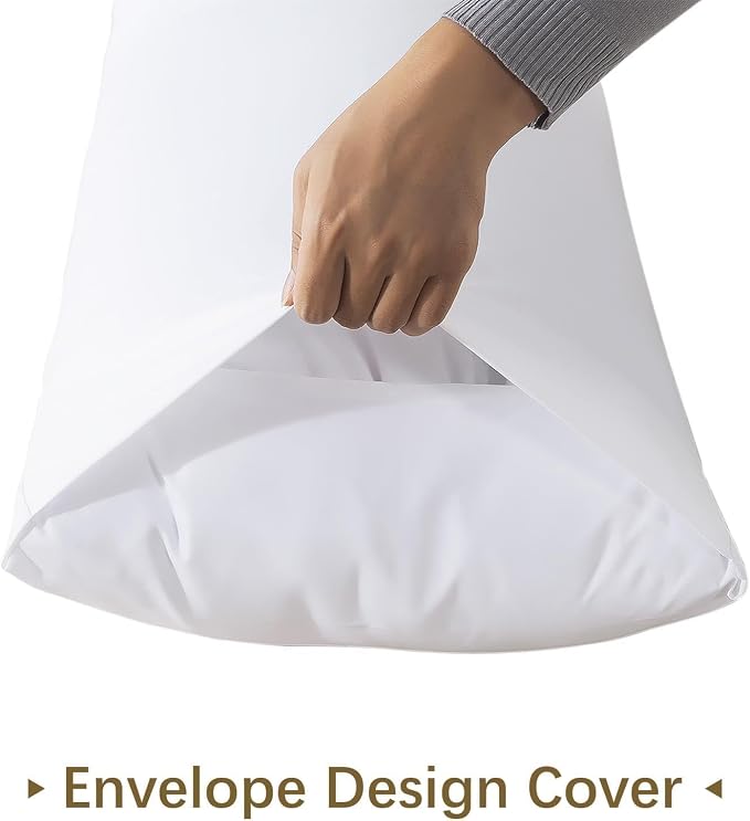 Memory Foam Body Pillow with Pillowcase, Soft Large Long Bed Pillow - Image 4