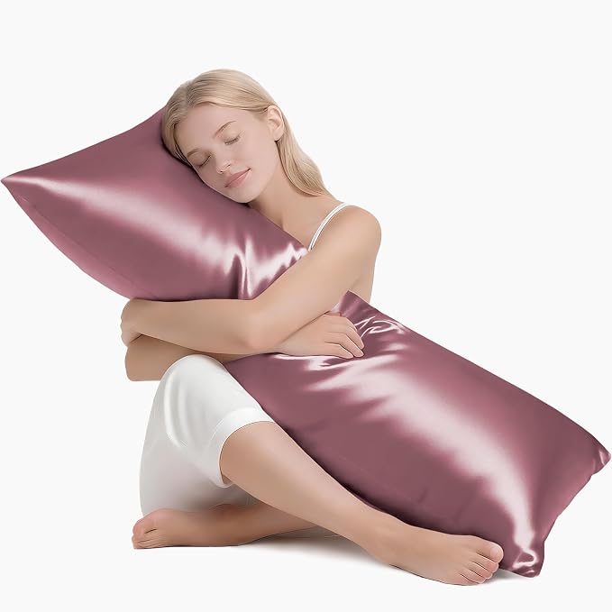 MR&HM Satin Body Pillow Cover, Soft and Breathable Body Pillow Case by MRHM