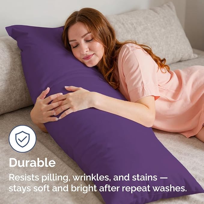 Body Pillowcases Set of 2-20x54 Long Body Pillow Case - Image 4
