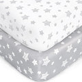Crib Sheets for Boys or Girls 2 Pack, Fitted Crib Sheet for Standard Size Crib by Moonsea