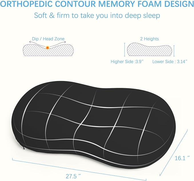 KEEPMOV Cervical Memory Foam Pillows: Neck Support Pillows - Image 5