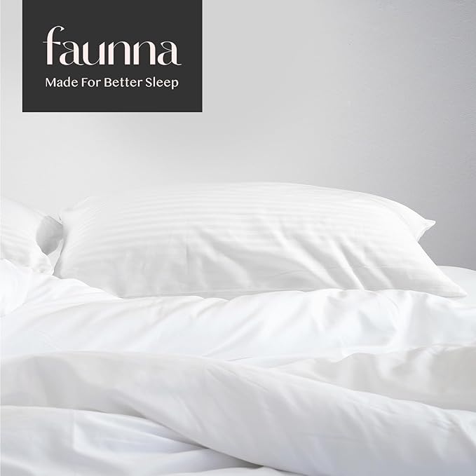FAUNNA 600TC 100% Cotton Pillow Protectors, Body Size, 2 Pack, Oeko-TEX - Image 7