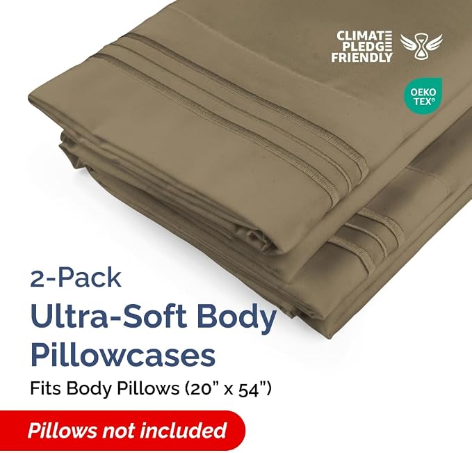 Body Pillowcases Set of 2-20x54 Long Body Pillow Case - Image 2