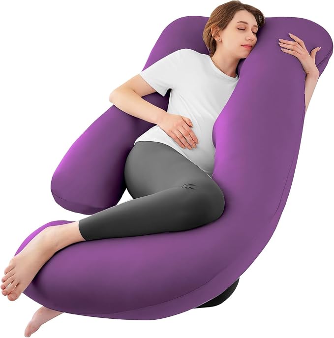 Sasttie Pregnancy Pillows for Sleeping, Jumbo U Shaped Cooling Full Body Pillow by SASTTIE