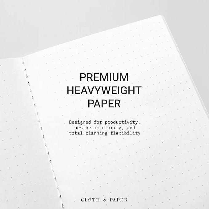 Cloth & Paper Travel Notebook | Dot Grid Journal – Avant Garde | A5 Slim Dotted - Image 4