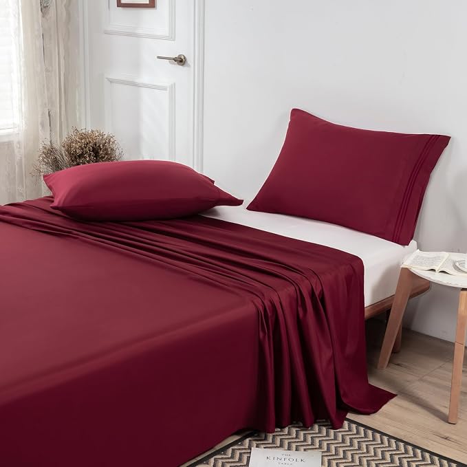 Lirex Flat Sheet, Twin Size Extra Soft Brushed Microfiber 1800 Microfiber Flat - Image 4