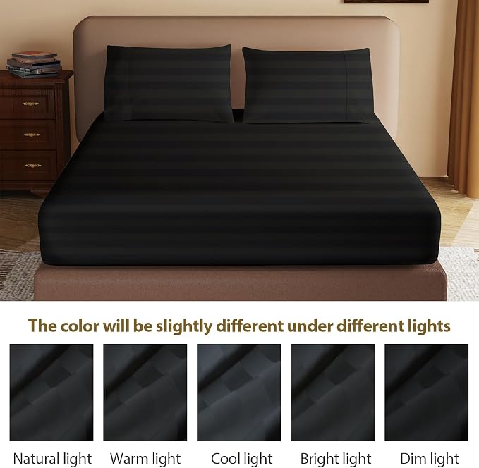 100% Egyptian Cotton Fitted Sheet CK Size, 600 Thread Count, Single Fitted - Image 9