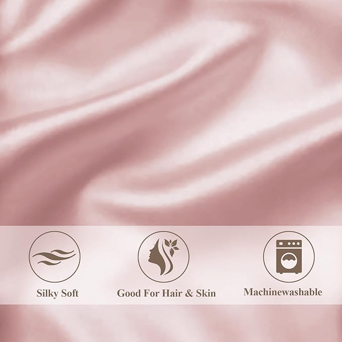 Standard Satin Pillowcase for Hair 2pc, Similar to Silk Pillow Cases, Easier - Image 5