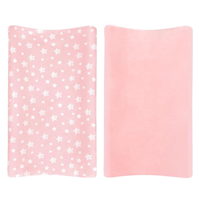 Changing Pad Cover for Girls 2 Pack, Lovely Print Soft Diaper Change Table - Image 5