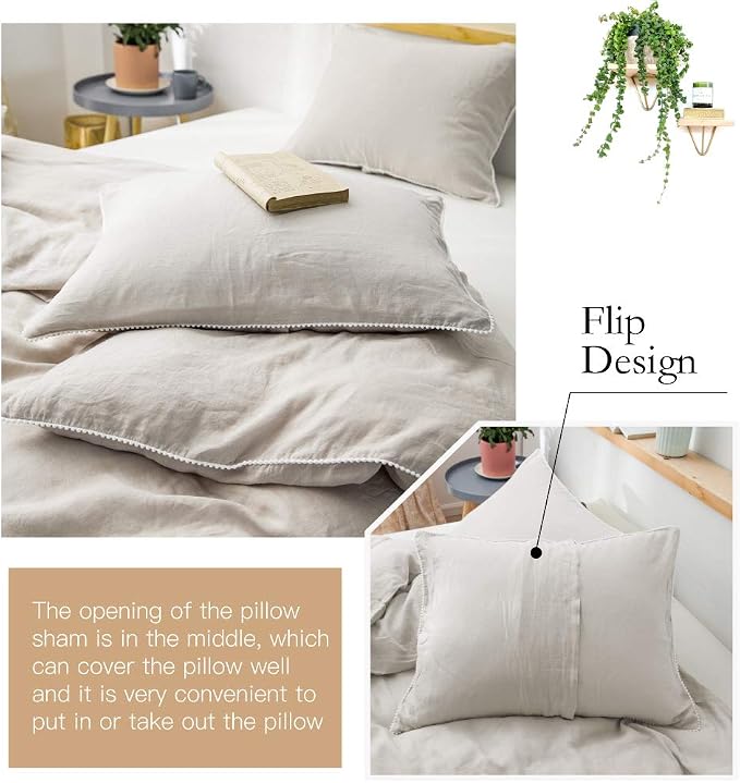 Simple&Opulence 100% Washed Linen Duvet Cover - Image 6