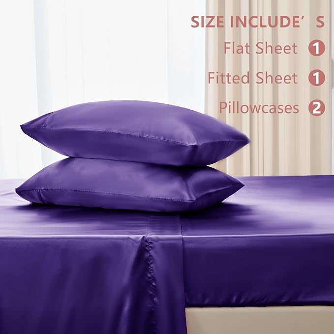 CozyLux Satin Sheets Full Size Sheets - Image 6