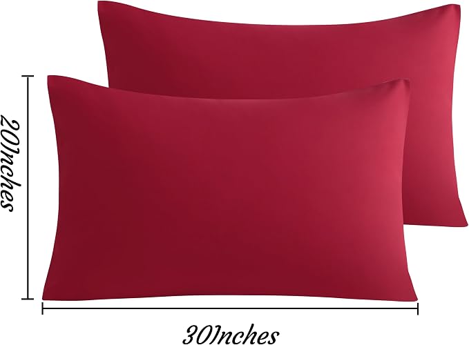 NTBAY Queen Pillow Cases Set of 2, 2 Pack Brushed Microfiber 20x30 Pillow Cases - Image 6