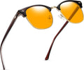 Blue Light Blocking Glasses Vintage Half Frame UV Clear Lens Anti Eyestrain by AOMASTE