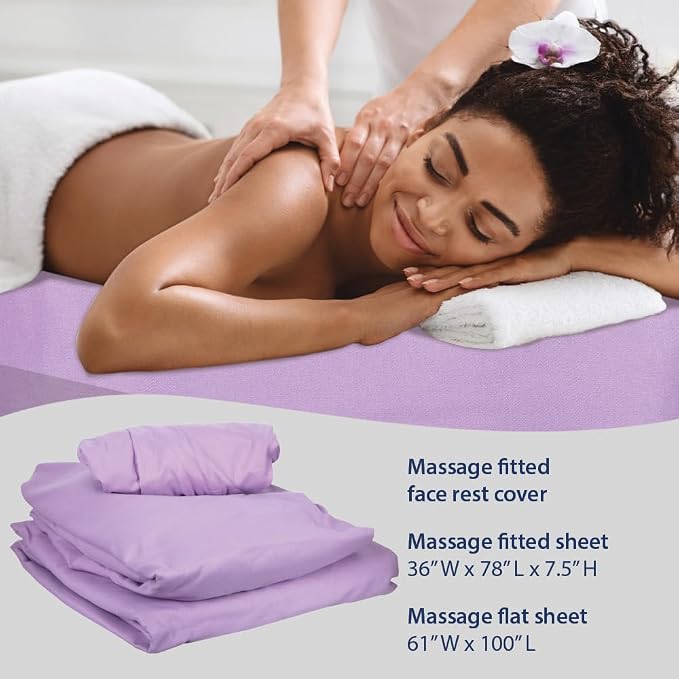 ForPro Professional Collection Premium Microfiber 3-Piece Massage Sheet Set - Image 5