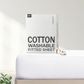 FreshCulture Pure Cotton Fitted Sheets Queen Size, 300 Thread Count Percale by FreshCulture