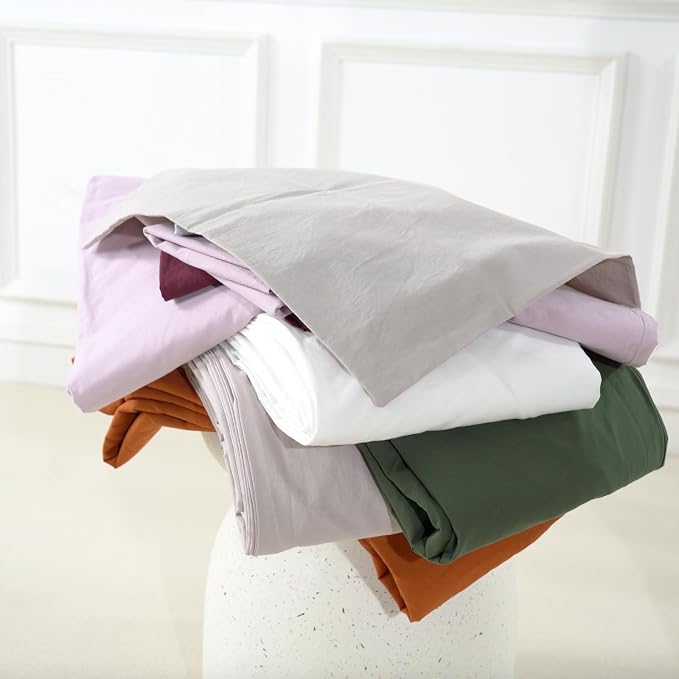 NEXHOME PRO Duvet Cover Set Kids Twin Size Linen Feel Textured Organic Natural - Image 6