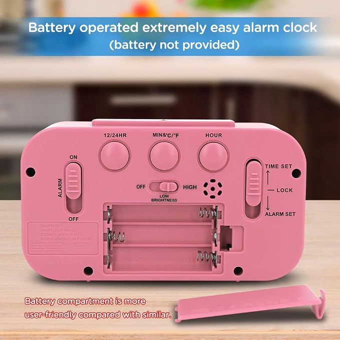 Peakeep Night Light Alarm Clock Battery Operated - Image 7