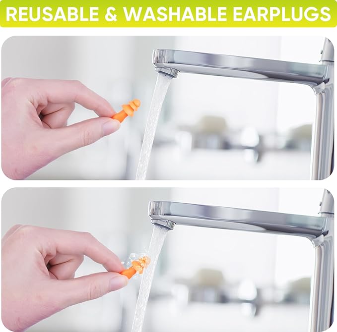 TICONN 100 Pairs Reusable Silicone Ear Plugs - Image 4