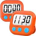 2 Pack Digital Kitchen Timer for Cooking Big Digits Loud Alarm Magnetic Backing by AOUCE