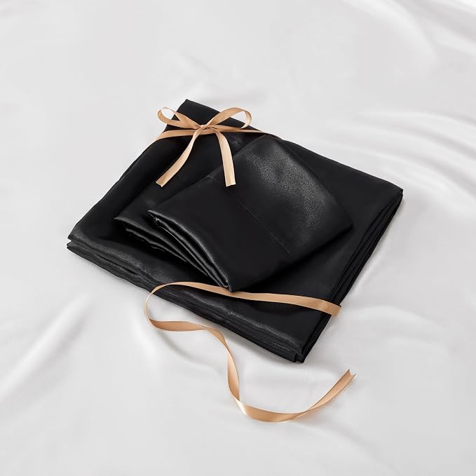 BEDELITE Satin Fitted Sheet and Pillowcase Set, Luxury Soft Similar to Silk - Image 6