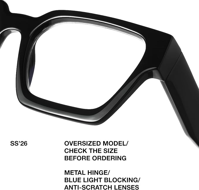 livho Oversized Eyewear Frame for Woman and Men - Image 3