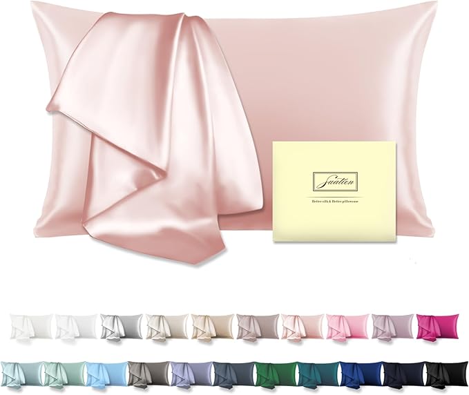 Mulberry Silk Pillowcase for Hair and Skin Pillow Case by Suatien