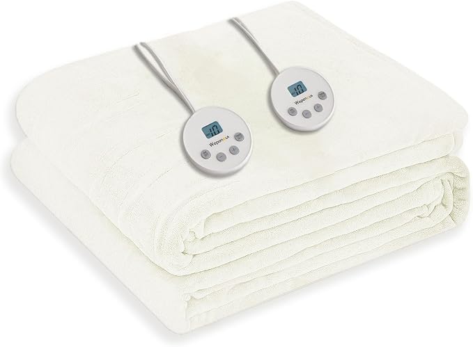 Wapaneus Heated Blanket Electric Queen Size 84"x90"-Dual Control by Wapaneus