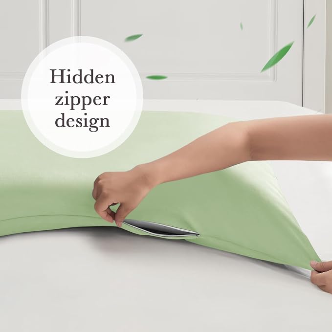 Curved Pillow Case King Size, Side Sleeper Pillow Cases Cover Cooling Rayon - Image 6