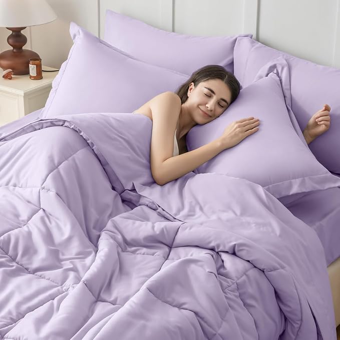 JOLLYVOGUE Twin Comforter Set, Ultra-Soft Bed in a Bag Twin Size 5 Pieces - Image 6